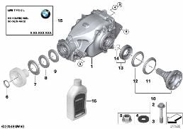 DIFFERENTIAL-DRIVE/OUTPUT diagram for BMW Z4 E86 M3.2