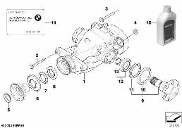 DIFFERENTIAL-DRIVE/OUTPUT diagram for BMW X5 E53 3.0d
