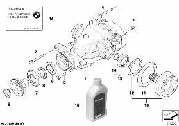 DIFFERENTIAL-DRIVE/OUTPUT diagram for BMW 5 Series E61 LCI 520d