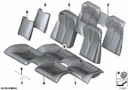 SEAT REAR, UPHOLSTERY & COVER BASE SEAT