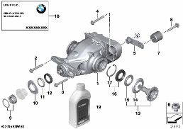 Diferencial-mecnismo de accionam./salida diagram for BMW 3 Series E91 LCI 335d