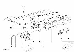 Dispositif d'admission-AGR diagram for BMW 5 Series E39 525td
