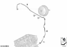VACUUM LINE FOR BRAKE BOOSTER diagram for BMW 3 Series F30 LCI 320d ed