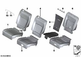 Κάθισ.πίσ.ταπετσ.και επένδ.κάθισ.Comfort diagram for BMW 5 Series F07 GT LCI 535iX