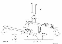 Porte-velos de course diagram for BMW 5 Series E39 525td