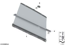 ROLLER SUN VIZOR, REAR DOOR diagram for BMW X5 M F85 X5 M