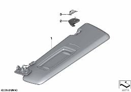 SUN VISORS diagram for BMW X5 M F85 X5 M