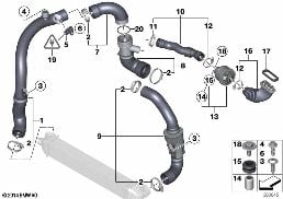 Ladeluftführung/Soundgenerator diagram for BMW MINI Clubman R55 Coop.S JCW