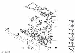 MOUNT, CENTER CONSOLE diagram for BMW X6 E71 35iX