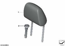 SEAT, FRONT, HEAD RESTRAINT diagram for BMW X2 F39 18dX