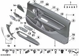 DOOR TRIM PANEL diagram for BMW 2 Series F22 228i