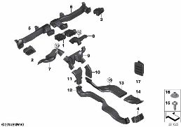 AIR DUCT diagram for BMW 2 Series F45 Active Tourer LCI 216i