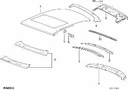 ROOF diagram for BMW 3 Series E36 316i 1.6
