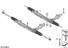 Hidrolik direksiyon dişlisi diagram for BMW 5 Series F10 M5