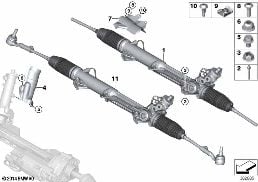 HYDRO STEERING BOX diagram for BMW 3 Series E90 LCI 335i