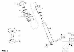 Kolumna McPhaersona tylna elem. pojedyn diagram for BMW 5 Series E39 520d