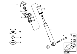 SINGLE COMPONENTS FOR REAR SPRING STRUT