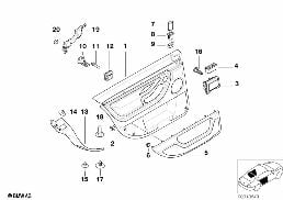 DOOR TRIM PANEL, REAR, SIDE AIRBAG diagram for BMW 7 Series E38 740i