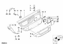 REAR DOOR LININGS-SIDE AIR BAG/LONG diagram for BMW 7 Series E38 735iL