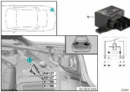RELAY FOR ELECTRIC FAN K9137 diagram for BMW 5 Series E60 LCI 535xi