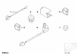 Interrupteur taxi diagram for BMW 5 Series E39 525td