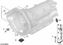 GEARBOX MOUNTING PARTS diagram for BMW 5 Series F90 M5 LCI M5