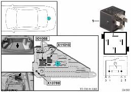 RELAY TERMINAL 30G I01068 diagram for BMW 6 Series E64 LCI 650i