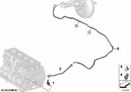 VACUUM LINE FOR BRAKE BOOSTER diagram for BMW X1 F48 LCI 18dX