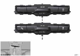 SWITCH FOR CENTER CONSOLE CONTROL PANEL diagram for BMW 2 Series F46 Gran Tourer LCI 216d