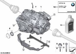 Hinterachsgetriebe QMV / Befestigung diagram for BMW X5 M F85 X5 M