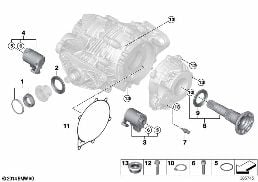 Hinterachsgetriebe QMV Einzelteile diagram for BMW X5 M F85 X5 M