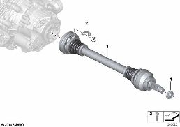 Hinterachsgetriebe QMV Abtriebswelle diagram for BMW X5 M F85 X5 M