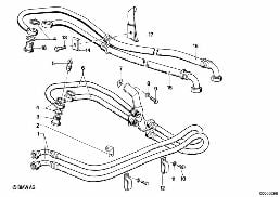 ระบบระบายความร้อนน้ำมันเกียร์ diagram for BMW 5 Series E12 520
