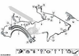 Ölleitungen / Adaptive Drive diagram for BMW X5 M F85 X5 M