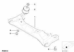 GEARBOX SUSPENSION diagram for BMW 3 Series E46 318d
