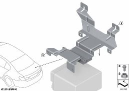 Halter Zusatzbatterie diagram for BMW 7 Series F01 LCI 760i