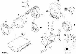 Říd.jedn./čidla dyn.kontr.stab./pod.čerp diagram for BMW 5 Series E39 540i