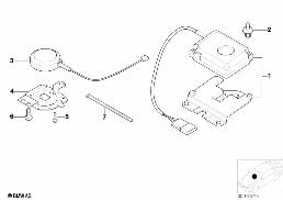 Sonda pola magnetycznego/antena GPS diagram for BMW 5 Series E39 520d