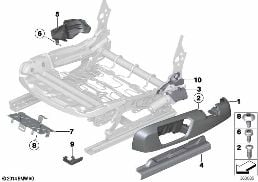 SEAT, FRONT, SEAT TRIM COVERS, ELECTRIC diagram for BMW 4 Series F36 Gran Coupé 420i