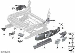 SEAT FRONT SEAT COVERINGS diagram for BMW 4 Series F36 Gran Coupé 420i