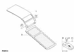 Consola central traseira diagram for BMW 7 Series E38 L7