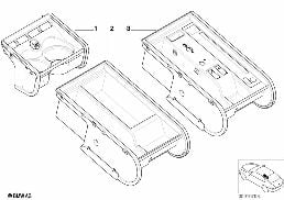 Peças de montagem consola central tras. diagram for BMW 7 Series E38 L7