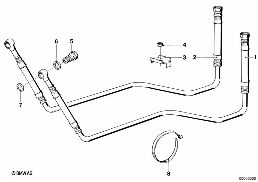 ระบบระบายความร้อนน้ำมันเกียร์ diagram for BMW 5 Series E12 520
