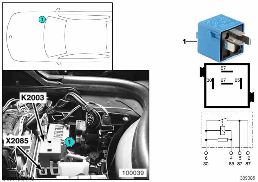 Relais DDE K2003 diagram for BMW 7 Series E38 750iLS