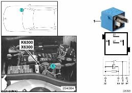 RELAY DME K6300 diagram for BMW 7 Series E38 730iL