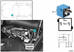 RELAY DME K6300 diagram for BMW 7 Series E38 730iL