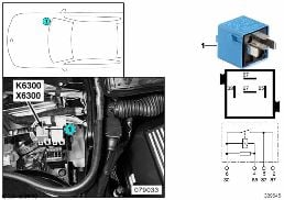 Relais DME K6300 diagram for BMW 7 Series E38 728i