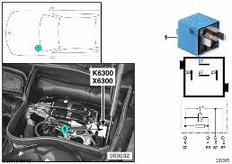 Relais DME K6300 diagram for BMW 7 Series E38 728i