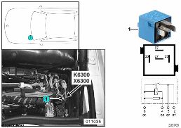 รีเลย์ DME K6300 diagram for BMW 7 Series E38 735i