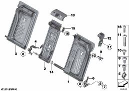 SEAT, REAR, SEAT FRAME diagram for BMW X4 F26 M40iX
